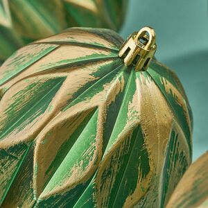 Елочные шары Fattura - Antique Green 8 см, 6 шт, пластик Winter Deco фото 3