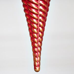 Елочная игрушка Сосулька Fattura Coste - Antique Red 15 см, 4 шт, пластик Winter Deco фото 4