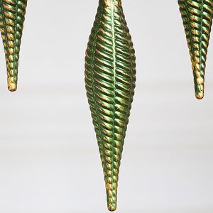 Елочная игрушка Сосулька Fattura Coste - Antique Green 15 см, 4 шт, пластик Winter Deco фото 2