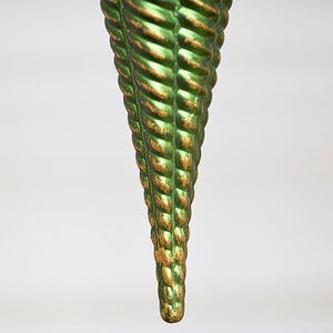 Елочная игрушка Сосулька Fattura Coste - Antique Green 15 см, 4 шт, пластик Winter Deco фото 3