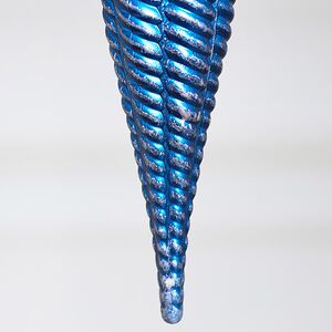 Елочная игрушка Сосулька Fattura Coste - Antique Blue 15 см, 4 шт, пластик Winter Deco фото 3