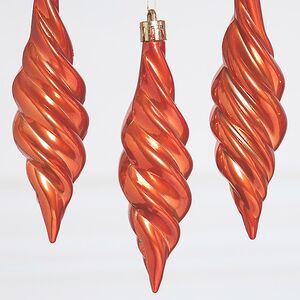 Елочные игрушки Сосульки Frosted Twist 11 см терракотовый, 4 шт, пластик Winter Deco фото 3