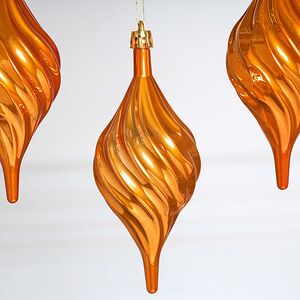 Елочные игрушки Сосульки Melodia di Ghiaccio 13 см оранжевый, 3 шт, пластик Winter Deco фото 3