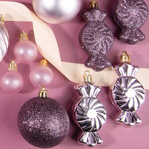 Набор елочных игрушек Tesoro Natale: Сиреневый 3-12 см, 32 шт, пластик Winter Deco фото 4