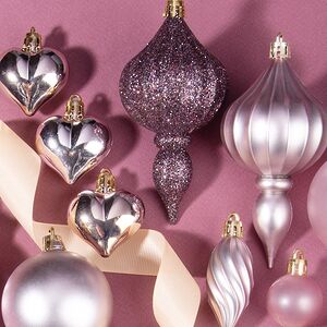 Набор елочных игрушек Tesoro Natale: Сиреневый 3-12 см, 32 шт, пластик Winter Deco фото 3