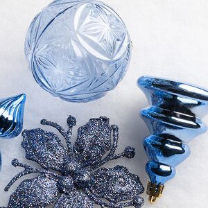 Набор елочных игрушек Legnano - Sky Blue 7-17 см, 13 шт, пластик Winter Deco фото 4