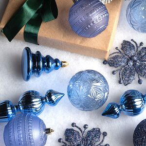 Набор елочных игрушек Legnano - Sky Blue 7-17 см, 13 шт, пластик Winter Deco фото 5