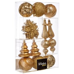 Набор елочных игрушек Legnano - Golden Light 7-17 см, 13 шт, пластик Winter Deco фото 5