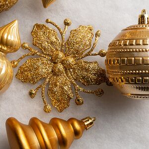 Набор елочных игрушек Legnano - Golden Light 7-17 см, 13 шт, пластик Winter Deco фото 2