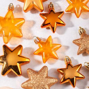 Набор елочных игрушек Звезды: Tangerine Xmas 5-6 см, 16 шт, пластик, подвеска Winter Deco фото 3