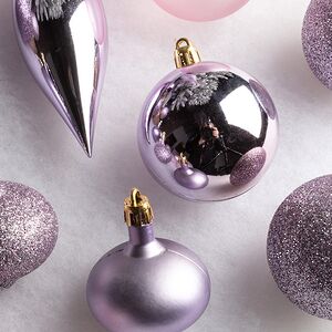 Набор пластиковых шаров Кастелло: Purple Afflatus 6-14 см, 26 шт Winter Deco фото 4