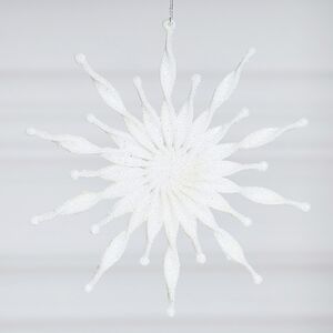 Елочная игрушка Снежинка Altairт 15 см белый, 6 шт Winter Deco фото 2