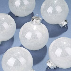 Елочные ПЭТ шары Albertine - White Glaze 8 см , 6 шт Winter Deco фото 3