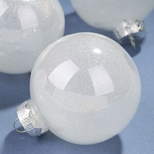 Елочные ПЭТ шары Albertine - White Glaze 8 см , 6 шт Winter Deco фото 2