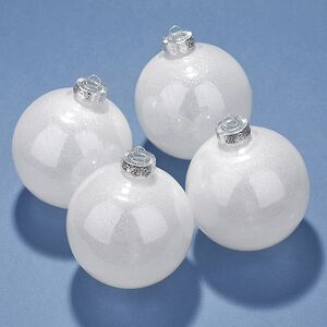 Елочные ПЭТ шары Albertine - White Glaze 10 см, 4 шт Winter Deco фото 4