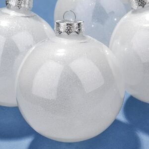 Елочные ПЭТ шары Albertine - White Glaze 10 см, 4 шт Winter Deco фото 5