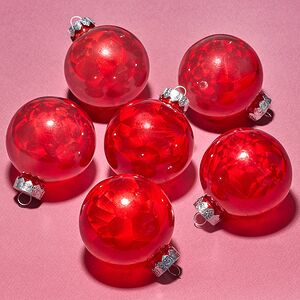 Елочные ПЭТ шары Albertine - Garnet Bracelet 8 см, 6 шт Winter Deco фото 1