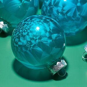 Елочные ПЭТ шары Albertine - Голубые Гавайи 8 см, 6 шт Winter Deco фото 4