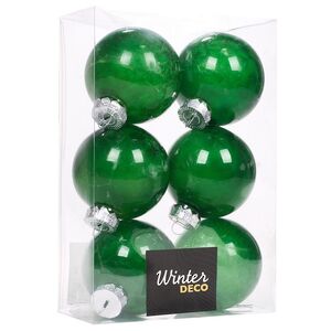 Елочные ПЭТ шары Albertine - Christmas Green 8 см, 6 шт Winter Deco фото 5