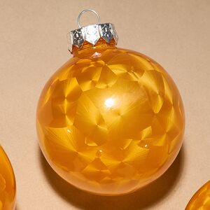 Елочные ПЭТ шары Albertine - Янтарный Жемчуг 8 см, 6 шт Winter Deco фото 4