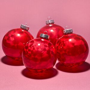 Елочные ПЭТ шары Albertine - Garnet Bracelet 10 см, 4 шт Winter Deco фото 1