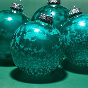 Елочные ПЭТ шары Albertine - Голубые Гавайи 10 см, 4 шт Winter Deco фото 2