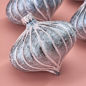 Елочные игрушки Луковки - Kalavino 8 см голубой, 4 шт Winter Deco фото 2