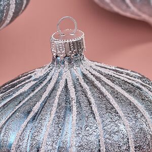 Елочные игрушки Луковки - Kalavino 8 см голубой, 4 шт Winter Deco фото 4