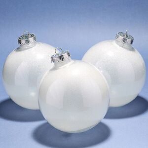 Елочные ПЭТ шары Albertine - White Glaze 15 см, 3 шт Winter Deco фото 1