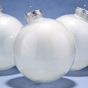 Елочные ПЭТ шары Albertine - White Glaze 15 см, 3 шт Winter Deco фото 3