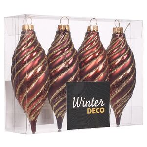 Елочные игрушки Сосульки - Minerbio 12 см, 4 шт, пластик Winter Deco фото 3