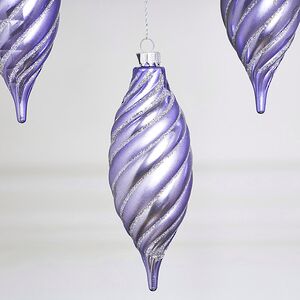 Елочные игрушки Сосульки - Diamante 12 см, 4 шт, пластик Winter Deco фото 2