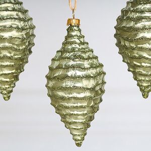 Елочные игрушки Сосульки - Polla Salento 12 см оливковый, 3 шт, пластик Winter Deco фото 3
