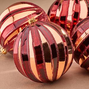 Елочные шары Sulmona - Avola 10 см, 4 шт, пластик Winter Deco фото 5