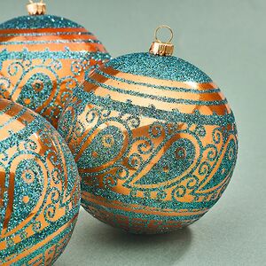 Елочные шары Faleron - Galatone 10 см, 4 шт, пластик Winter Deco фото 2