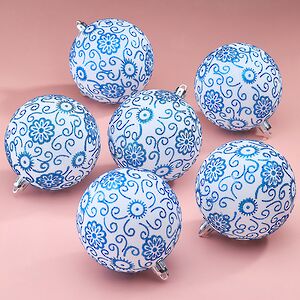 Елочные шары Alghero - Gifa 8 см, 6 шт, пластик