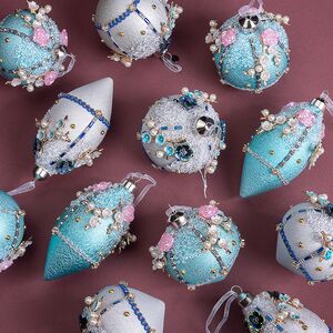 Елочные шары Fiori Congelati 8-12 см, 12 шт, стекло