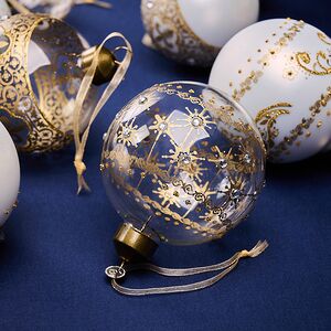 Елочные шары Solare India 8 см, 11 шт, стекло, уцененные Winter Deco фото 4