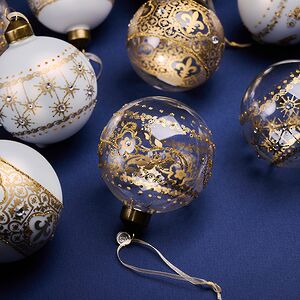 Елочные шары Solare India 8 см, 11 шт, стекло, уцененные Winter Deco фото 6