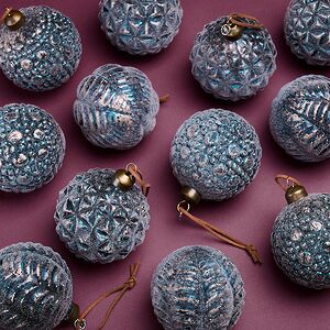 Елочные шары Palla Turchese 8 см, 12 шт, стекло