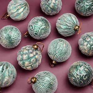 Елочные шары Oro Verde Reale 8 см, 12 шт, стекло