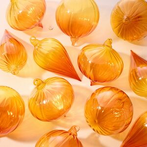 Елочные шары Fiume Agrumi 8-12 см, 12 шт, стекло