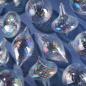 Елочные игрушки Fiume-Veneto Chiaro 8 см, 12 шт, стекло