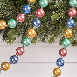 Бусы на елку Wellington - Panna Colori 1-3 см, 198 см, пластиковые Winter Deco фото 2