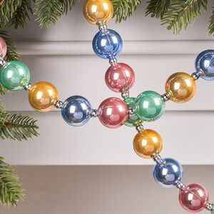 Бусы на елку Wellington - Panna Colori 1-3 см, 198 см, пластиковые Winter Deco фото 3