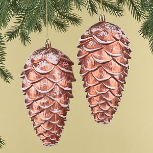 Елочная игрушка Шишка Crispina 18 см, 2 шт, пластик