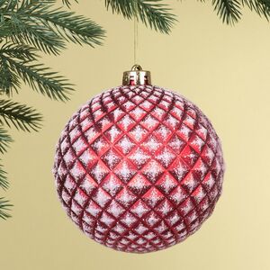 Елочный шар Lysandrea 15 см красный, пластик