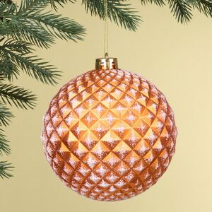 Елочный шар Lysandrea 15 см оранжевый, пластик
