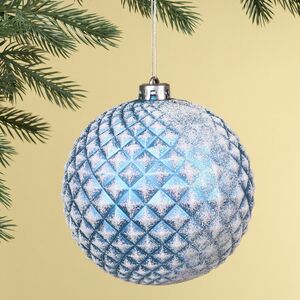 Елочный шар Lysandrea 15 см голубой, пластик