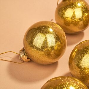 Елочные ПЭТ шары Albertine - Amber Daner 8 см, 6 шт, пластик Winter Deco фото 5